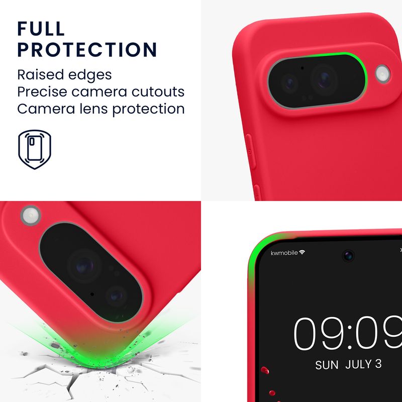Laptop, Telefoane si Tablete - Telefoane mobile si accesorii - Accesorii Telefoane - Huse telefoane - Husa Kwmobile pentru Google Pixel 10, anti-alunecare, silicon, roz neon - Infinity.ro