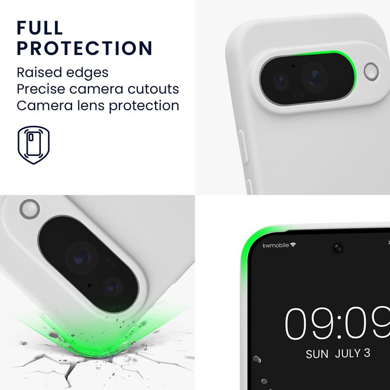Laptop, Telefoane si Tablete - Telefoane mobile si accesorii - Accesorii Telefoane - Huse telefoane - Husa Kwmobile pentru Google Pixel 10, anti-alunecare, silicon, alb - Infinity.ro