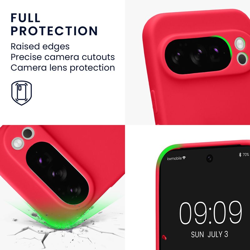Laptop, Telefoane si Tablete - Telefoane mobile si accesorii - Accesorii Telefoane - Huse telefoane - Husa Kwmobile pentru Google Pixel 10 Pro, anti-alunecare, silicon, roz neon - Infinity.ro