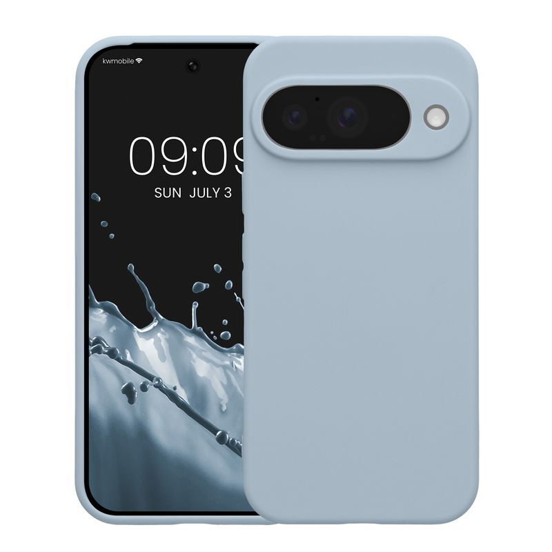 Laptop, Telefoane si Tablete - Telefoane mobile si accesorii - Accesorii Telefoane - Huse telefoane - Husa Kwmobile pentru Google Pixel 10, anti-alunecare, silicon, albastru deschis - Infinity.ro