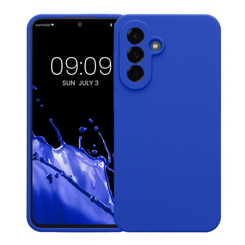 Laptop, Telefoane si Tablete - Telefoane mobile si accesorii - Accesorii Telefoane - Huse telefoane - Husa Kwmobile pentru Samsung Galaxy A56 5G, anti-alunecare, silicon, albastru baltic - Infinity.ro