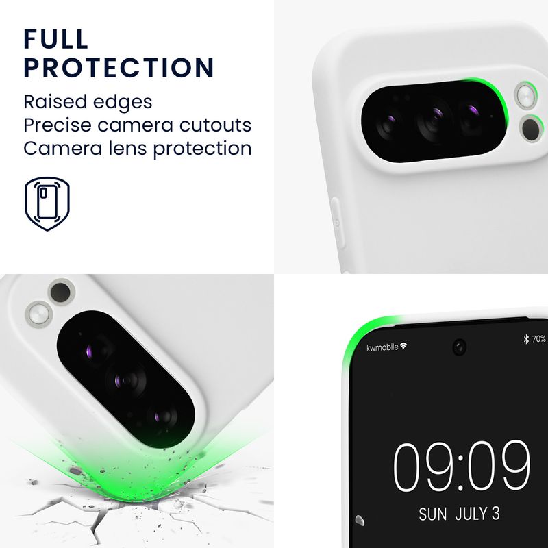 Laptop, Telefoane si Tablete - Telefoane mobile si accesorii - Accesorii Telefoane - Huse telefoane - Husa Kwmobile pentru Google Pixel 10 Pro, anti-alunecare, silicon, alb - Infinity.ro