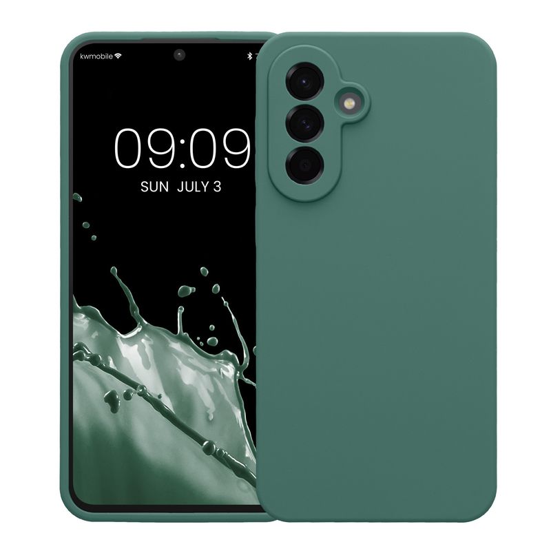 Laptop, Telefoane si Tablete - Telefoane mobile si accesorii - Accesorii Telefoane - Huse telefoane - Husa Kwmobile pentru Samsung Galaxy A56 5G, anti-alunecare, anti-amprenta, silicon, verde - Infinity.ro