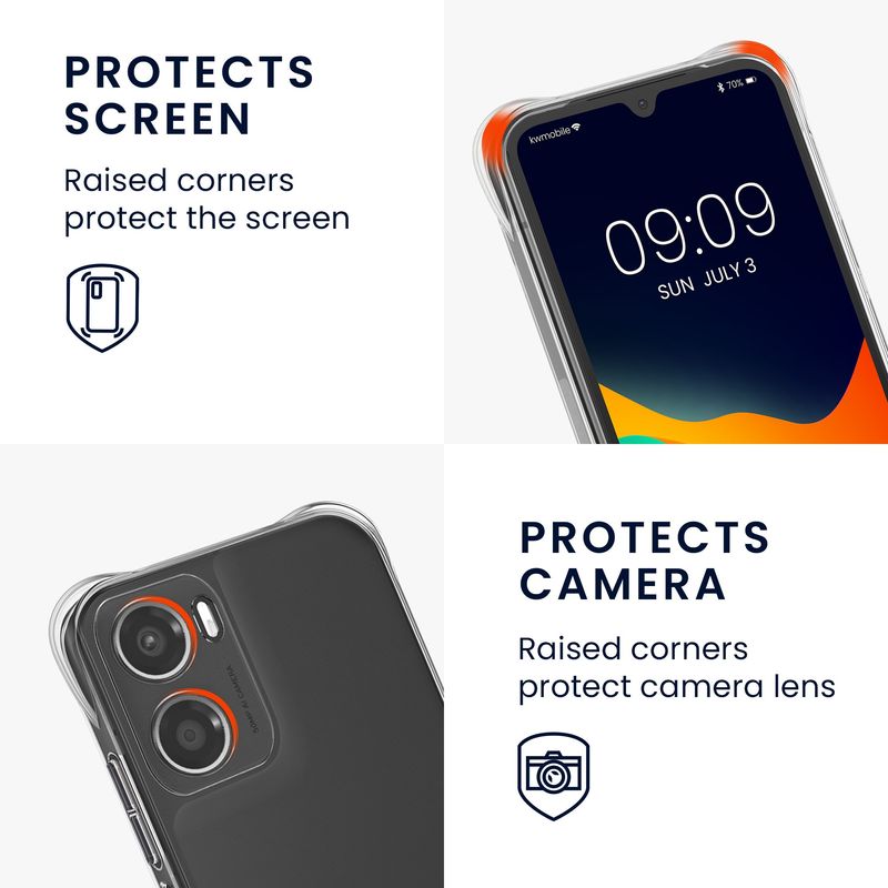 Laptop, Telefoane si Tablete - Telefoane mobile si accesorii - Accesorii Telefoane - Huse telefoane - Husa Kwmobile pentru Motorola Moto G06, protectie la socuri, TPU, negru, transparent - Infinity.ro