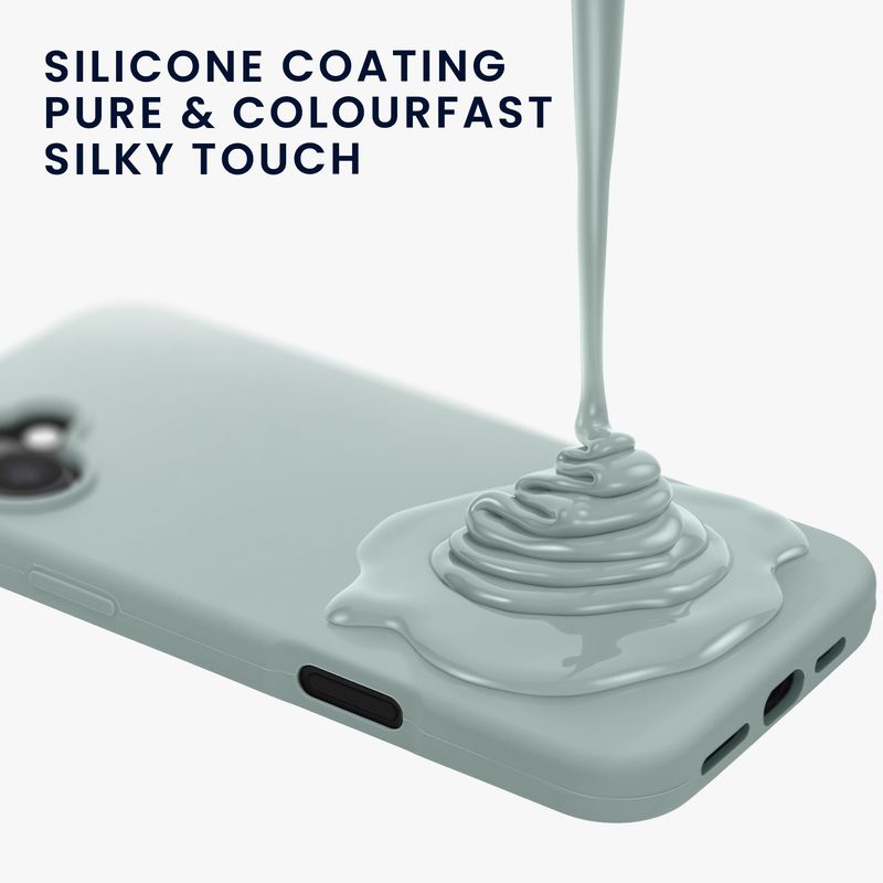 Laptop, Telefoane si Tablete - Telefoane mobile si accesorii - Accesorii Telefoane - Huse telefoane - Husa Kwmobile pentru iPhone 16, anti-alunecare, silicon, menta - Infinity.ro