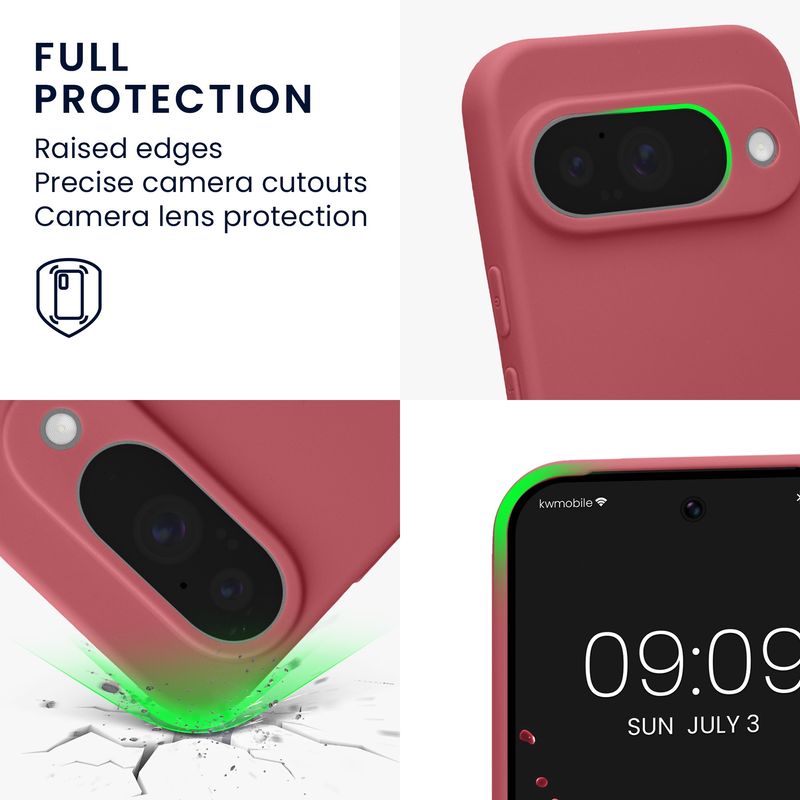 Laptop, Telefoane si Tablete - Telefoane mobile si accesorii - Accesorii Telefoane - Huse telefoane - Husa Kwmobile pentru Google Pixel 10, anti-alunecare, protectie la zgarieturi, silicon, roz - Infinity.ro