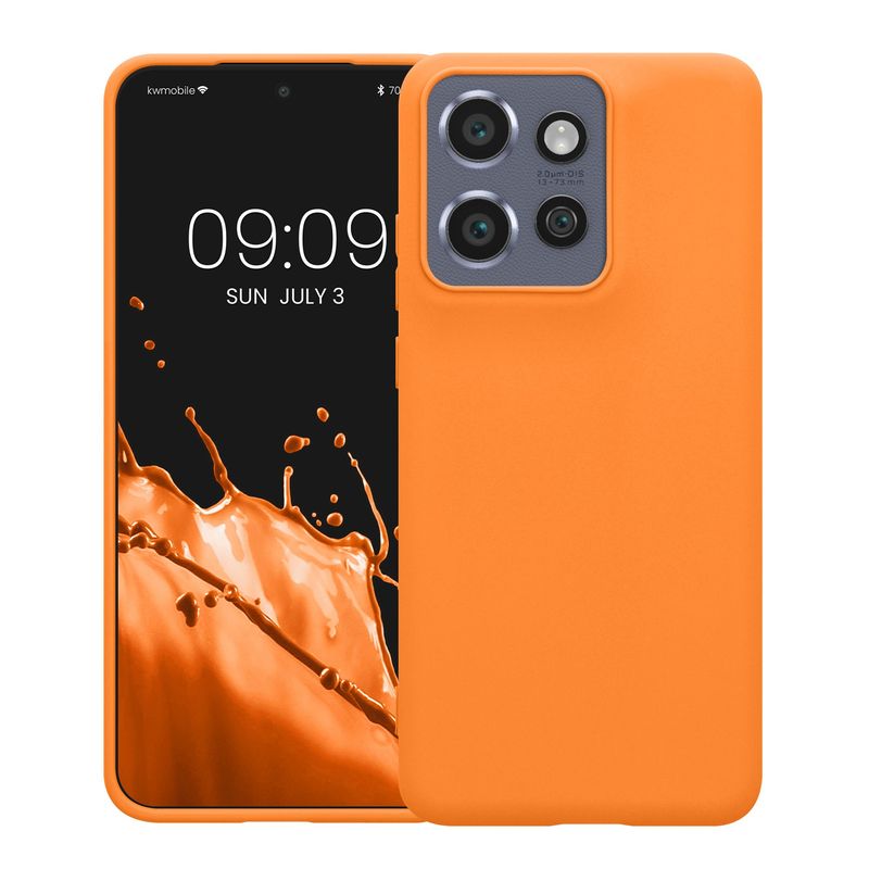 Laptop, Telefoane si Tablete - Telefoane mobile si accesorii - Accesorii Telefoane - Huse telefoane - Husa Kwmobile pentru Motorola Edge 60 Neo/Edge 50 Neo/ThinkPhone 25, incarcare wireless, TPU, portocaliu - Infinity.ro