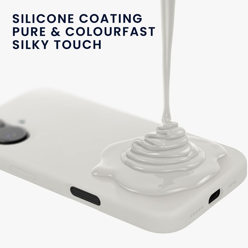 Laptop, Telefoane si Tablete - Telefoane mobile si accesorii - Accesorii Telefoane - Huse telefoane - Husa Kwmobile pentru iPhone 17, anti-alunecare, silicon, alb - Infinity.ro