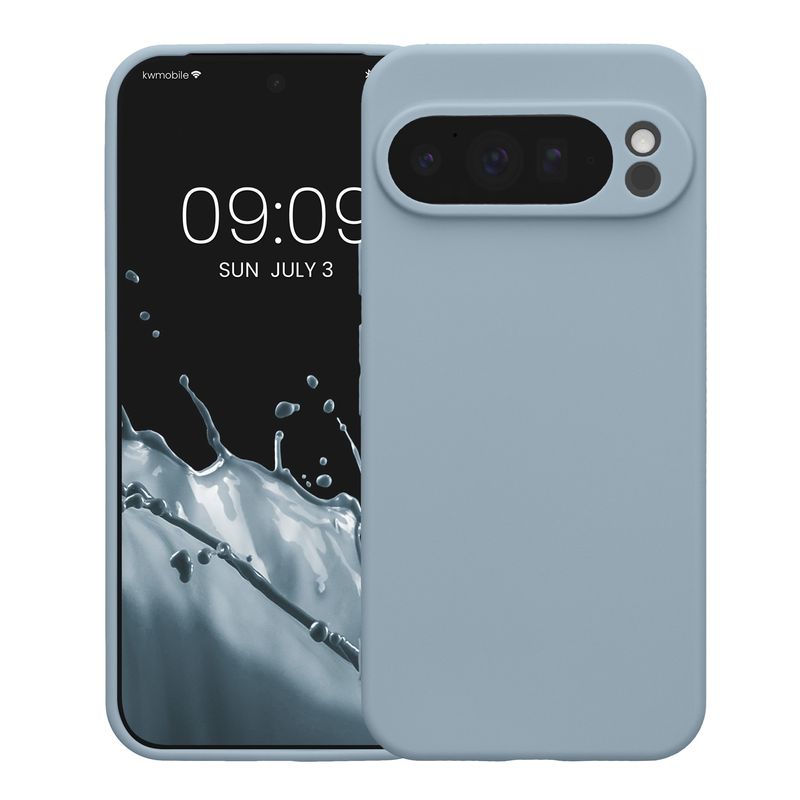 Laptop, Telefoane si Tablete - Telefoane mobile si accesorii - Accesorii Telefoane - Huse telefoane - Husa Kwmobile pentru Google Pixel 10 Pro XL, anti-alunecare, silicon, albastru deschis - Infinity.ro
