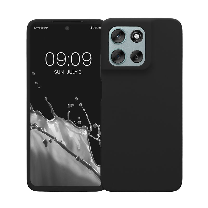 Laptop, Telefoane si Tablete - Telefoane mobile si accesorii - Accesorii Telefoane - Huse telefoane - Husa Kwmobile pentru Motorola Moto G56 5G, incarcare wireless, silicon, negru - Infinity.ro