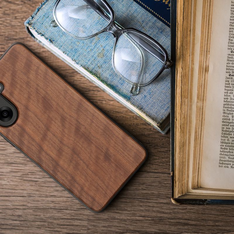 Laptop, Telefoane si Tablete - Telefoane mobile si accesorii - Accesorii Telefoane - Huse telefoane - Husa tip bumper Kwmobile pentru OnePlus Nord CE5, anti-alunecare, protectie la socuri, lemn, TPU, maro - Infinity.ro