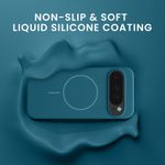 Laptop, Telefoane si Tablete - Telefoane mobile si accesorii - Accesorii Telefoane - Huse telefoane - Husa Kwmobile pentru Google Pixel 10/Pixel 10 Pro, compatibilitate MagSafe, protectie la socuri, silicon, albastru - Infinity.ro