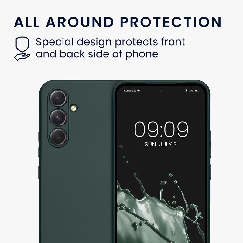 Laptop, Telefoane si Tablete - Telefoane mobile si accesorii - Accesorii Telefoane - Huse telefoane - Husa Kwmobile pentru Samsung Galaxy A54 5G, anti-alunecare, silicon, turcoaz - Infinity.ro