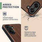 Laptop, Telefoane si Tablete - Telefoane mobile si accesorii - Accesorii Telefoane - Huse telefoane - Husa tip bumper Kwmobile pentru OnePlus Nord CE5, anti-alunecare, lemn, TPU, maro - Infinity.ro