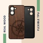 Laptop, Telefoane si Tablete - Telefoane mobile si accesorii - Accesorii Telefoane - Huse telefoane - Husa tip bumper Kwmobile pentru OnePlus Nord CE5, anti-alunecare, lemn, TPU, maro - Infinity.ro