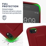 Laptop, Telefoane si Tablete - Telefoane mobile si accesorii - Accesorii Telefoane - Huse telefoane - Husa Kwmobile pentru iPhone SE3/SE2/SE (2022)/SE (2020), functie stand, silicon, rosu - Infinity.ro