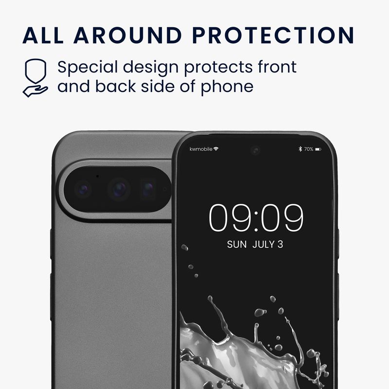 Laptop, Telefoane si Tablete - Telefoane mobile si accesorii - Accesorii Telefoane - Huse telefoane - Husa Kwmobile pentru Google Pixel 10 Pro, anti-alunecare, protectie la zgarieturi, silicon, gri - Infinity.ro