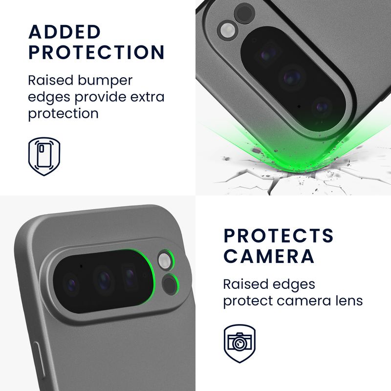 Laptop, Telefoane si Tablete - Telefoane mobile si accesorii - Accesorii Telefoane - Huse telefoane - Husa Kwmobile pentru Google Pixel 10 Pro, anti-alunecare, protectie la zgarieturi, silicon, gri - Infinity.ro