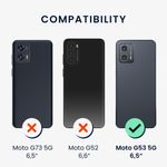 Laptop, Telefoane si Tablete - Telefoane mobile si accesorii - Accesorii Telefoane - Huse telefoane - Husa Kwmobile pentru Motorola Moto G53 5G, protectie la socuri, TPU, transparent, negru - Infinity.ro