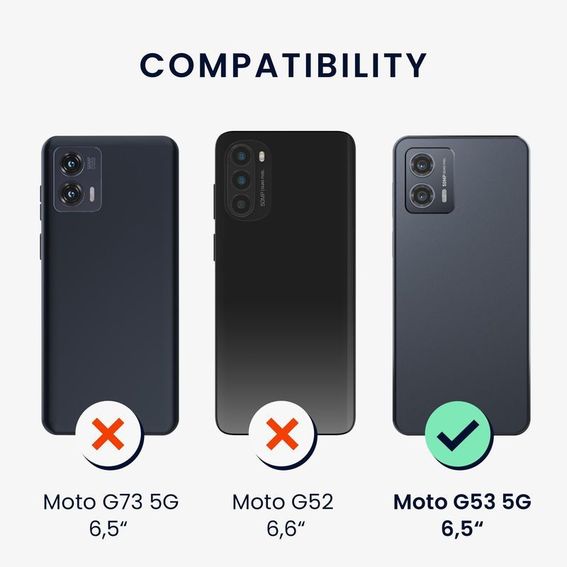 Laptop, Telefoane si Tablete - Telefoane mobile si accesorii - Accesorii Telefoane - Huse telefoane - Husa Kwmobile pentru Motorola Moto G53 5G, protectie la socuri, TPU, transparent, negru - Infinity.ro