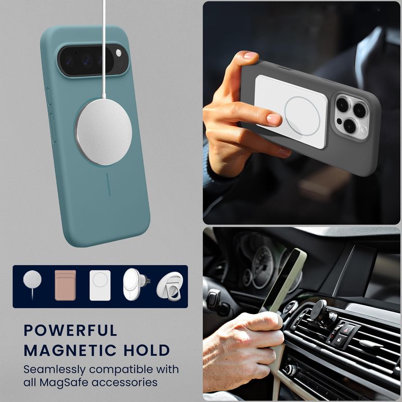 Laptop, Telefoane si Tablete - Telefoane mobile si accesorii - Accesorii Telefoane - Huse telefoane - Husa Kwmobile pentru Google Pixel 10/Pixel 10 Pro, compatibilitate MagSafe, silicon, noapte - Infinity.ro