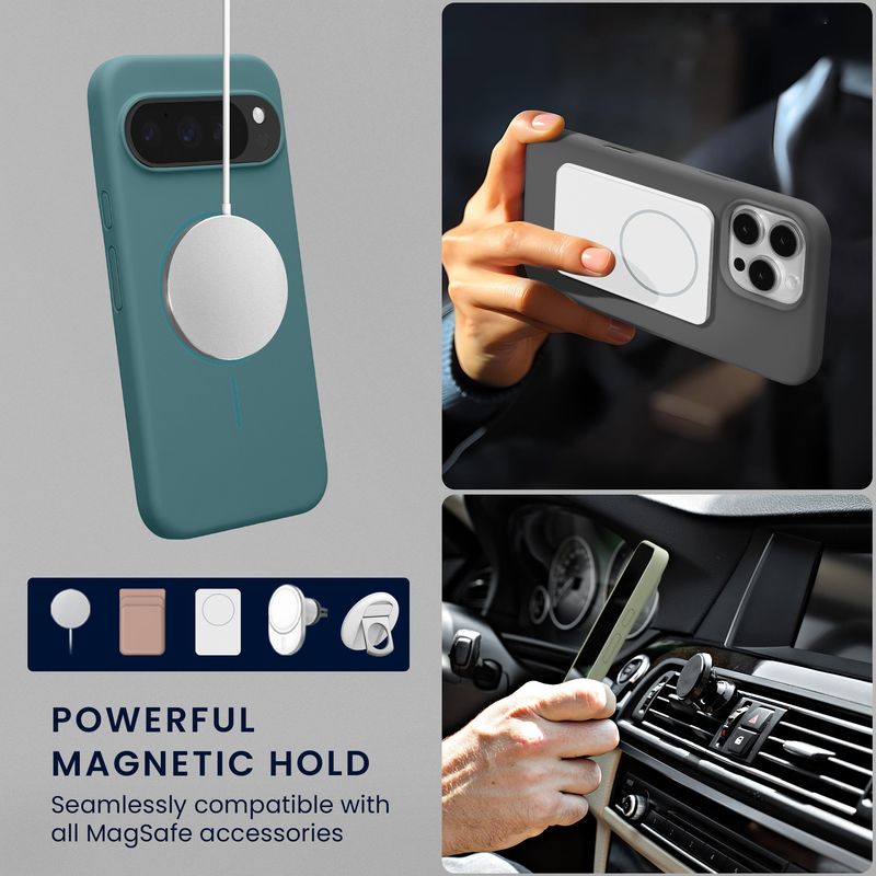 Laptop, Telefoane si Tablete - Telefoane mobile si accesorii - Accesorii Telefoane - Huse telefoane - Husa Kwmobile pentru Google Pixel 10 Pro XL, compatibilitate MagSafe, silicon, noapte - Infinity.ro