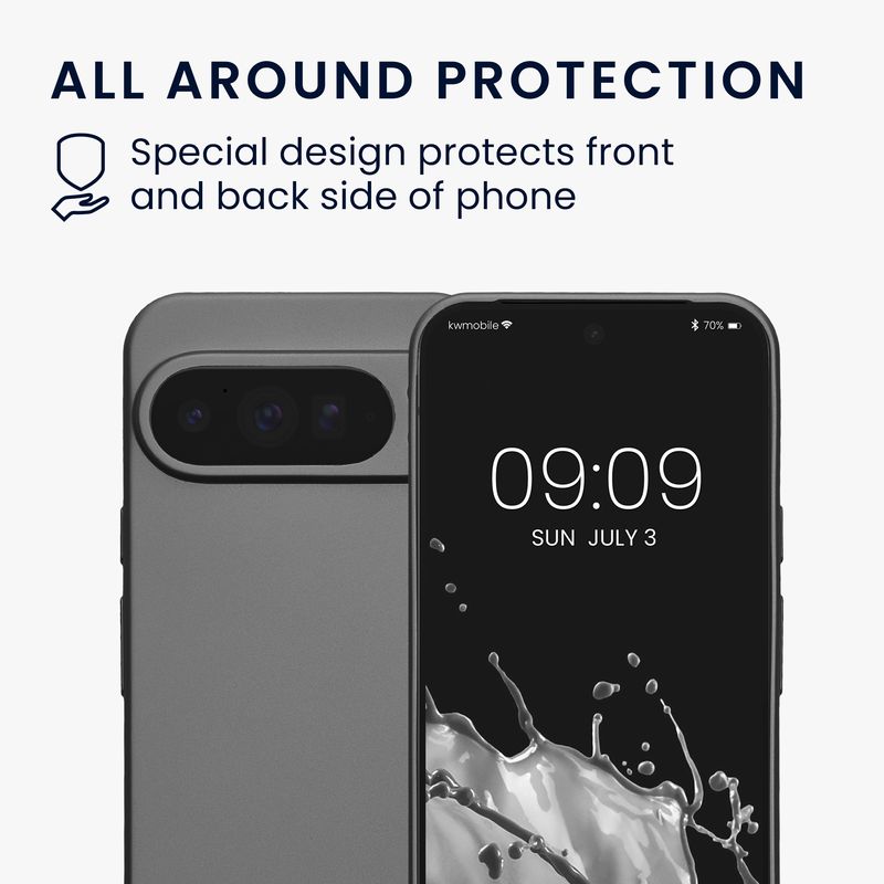 Laptop, Telefoane si Tablete - Telefoane mobile si accesorii - Accesorii Telefoane - Huse telefoane - Husa Kwmobile pentru Google Pixel 10 Pro XL, anti-alunecare, protectie la zgarieturi, silicon, gri - Infinity.ro