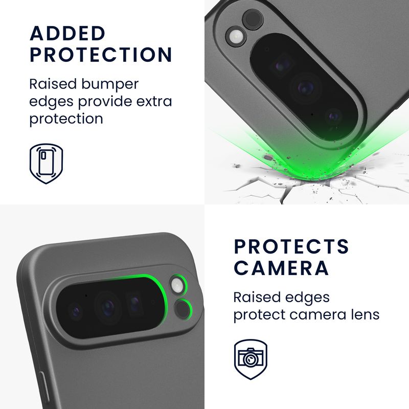 Laptop, Telefoane si Tablete - Telefoane mobile si accesorii - Accesorii Telefoane - Huse telefoane - Husa Kwmobile pentru Google Pixel 10 Pro XL, anti-alunecare, protectie la zgarieturi, silicon, gri - Infinity.ro