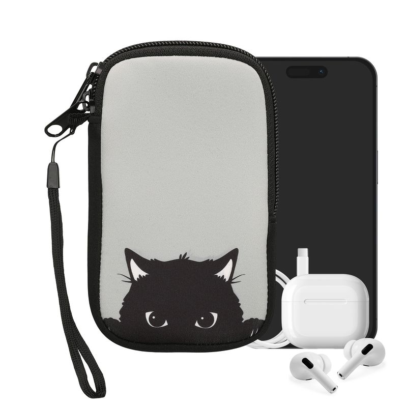Laptop, Telefoane si Tablete - Telefoane mobile si accesorii - Accesorii Telefoane - Huse telefoane - Husa Kwmobile, protectie la socuri, protectie la zgarieturi, rezistenta la apa, neopren, gri, negru - Infinity.ro