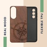 Laptop, Telefoane si Tablete - Telefoane mobile si accesorii - Accesorii Telefoane - Huse telefoane - Husa tip bumper Kwmobile pentru OnePlus Nord 5, anti-alunecare, lemn, TPU, maro - Infinity.ro