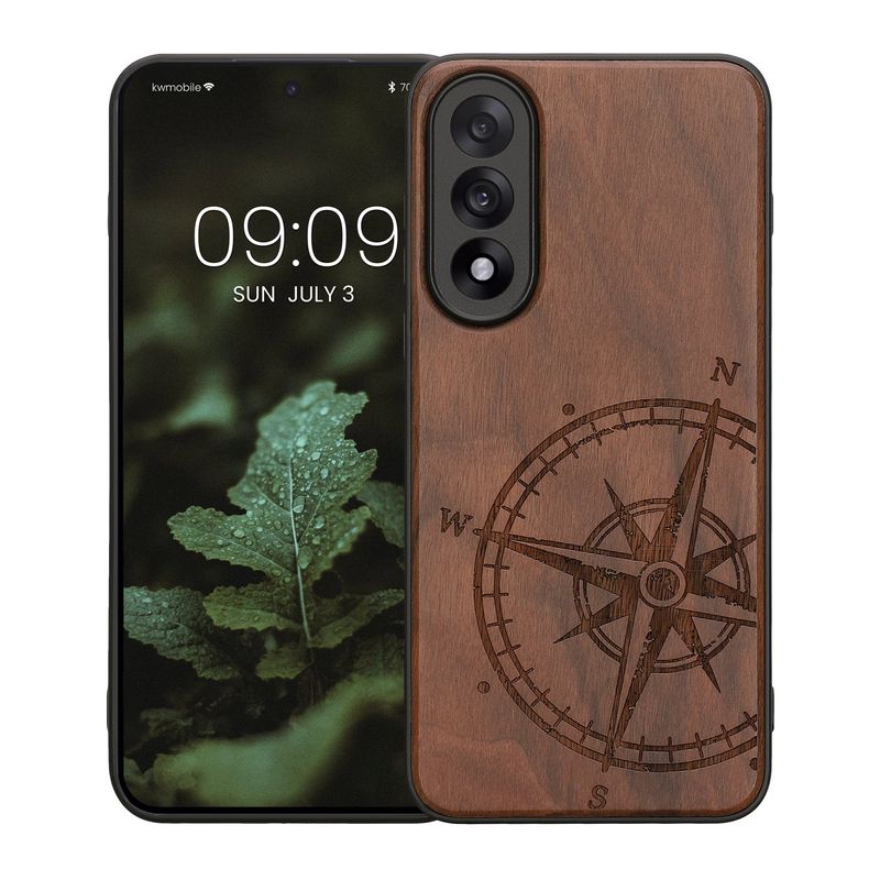 Laptop, Telefoane si Tablete - Telefoane mobile si accesorii - Accesorii Telefoane - Huse telefoane - Husa tip bumper Kwmobile pentru OnePlus Nord 5, anti-alunecare, lemn, TPU, maro - Infinity.ro