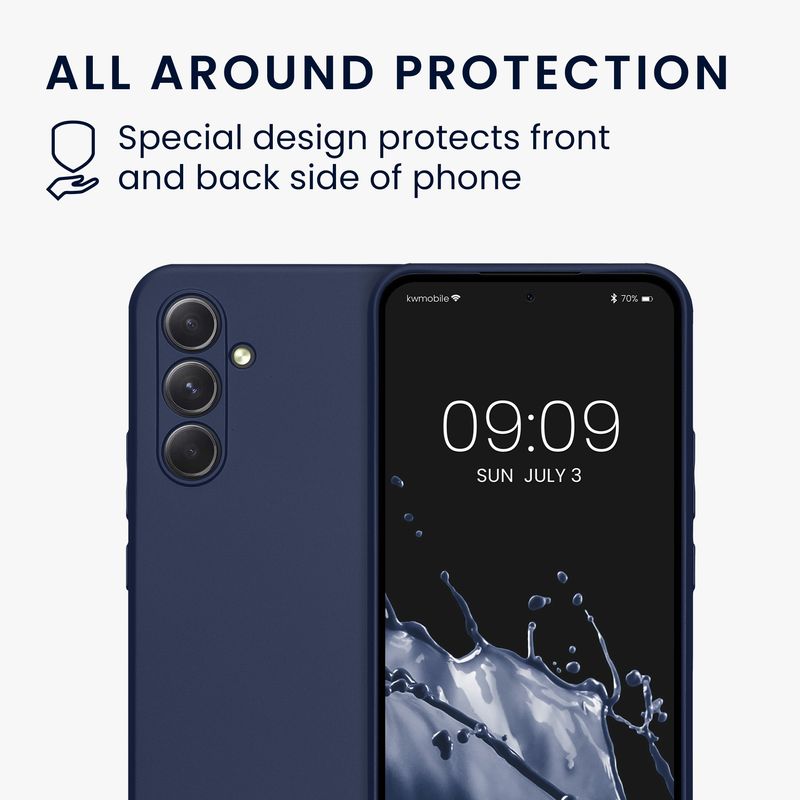 Laptop, Telefoane si Tablete - Telefoane mobile si accesorii - Accesorii Telefoane - Huse telefoane - Husa Kwmobile pentru Samsung Galaxy A54 5G, protectie la zgarieturi, silicon, albastru - Infinity.ro