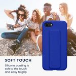 Laptop, Telefoane si Tablete - Telefoane mobile si accesorii - Accesorii Telefoane - Huse telefoane - Husa Kwmobile pentru iPhone SE3/SE2/SE (2022)/SE (2020), functie stand, curea de mana, silicon, albastru - Infinity.ro