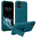 Laptop, Telefoane si Tablete - Telefoane mobile si accesorii - Accesorii Telefoane - Huse telefoane - Husa Kwmobile pentru iPhone 11, functie stand, silicon, turcoaz - Infinity.ro