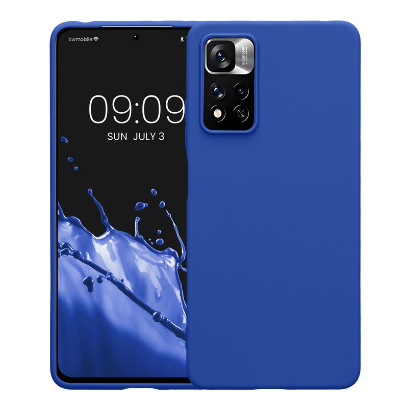 Laptop, Telefoane si Tablete - Telefoane mobile si accesorii - Accesorii Telefoane - Huse telefoane - Husa Kwmobile pentru Xiaomi Redmi Note 11 Pro/Note 11 Pro (5G)/Note 12 Pro (4G), incarcare wireless, silicon, albastru - Infinity.ro