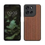 Laptop, Telefoane si Tablete - Telefoane mobile si accesorii - Accesorii Telefoane - Huse telefoane - Husa tip bumper Kwmobile pentru Motorola Moto G56 5G, anti-alunecare, lemn, TPU, maro - Infinity.ro