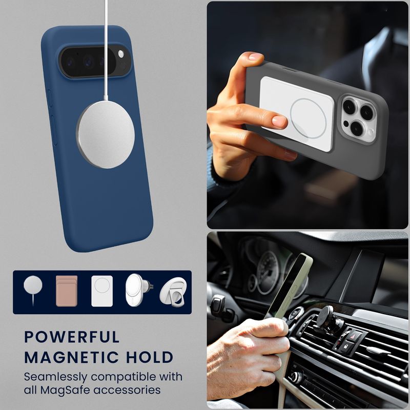 Laptop, Telefoane si Tablete - Telefoane mobile si accesorii - Accesorii Telefoane - Huse telefoane - Husa Kwmobile pentru Google Pixel 10 Pro XL, compatibilitate MagSafe, silicon, bleumarin - Infinity.ro