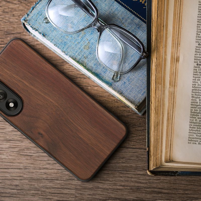 Laptop, Telefoane si Tablete - Telefoane mobile si accesorii - Accesorii Telefoane - Huse telefoane - Husa tip bumper Kwmobile pentru OnePlus Nord 5, anti-alunecare, protectie la socuri, lemn, TPU, maro - Infinity.ro