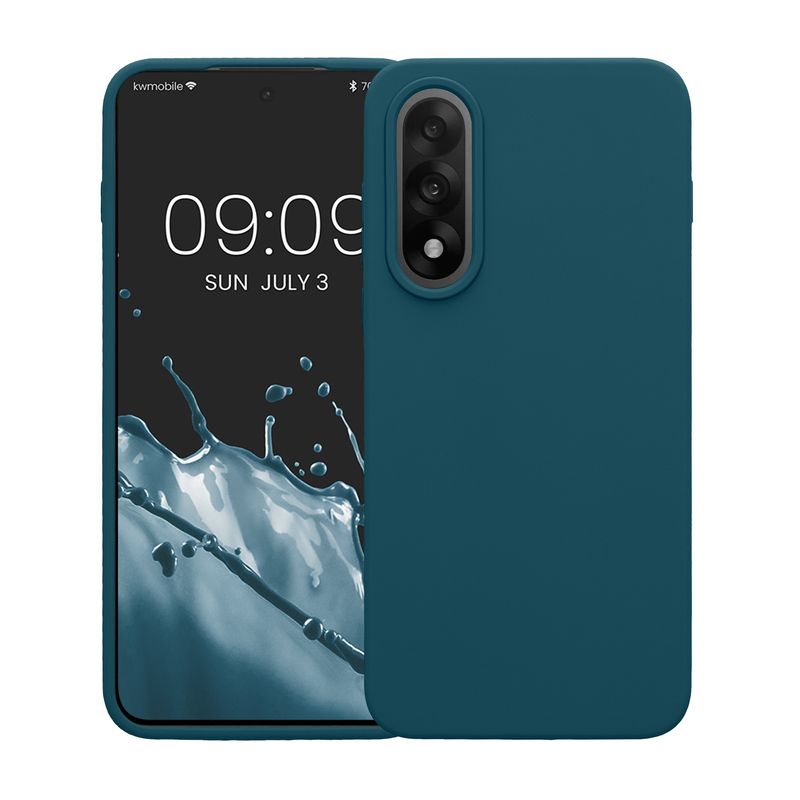 Laptop, Telefoane si Tablete - Telefoane mobile si accesorii - Accesorii Telefoane - Huse telefoane - Husa Kwmobile pentru OnePlus Nord 5, incarcare wireless, silicon, albastru - Infinity.ro