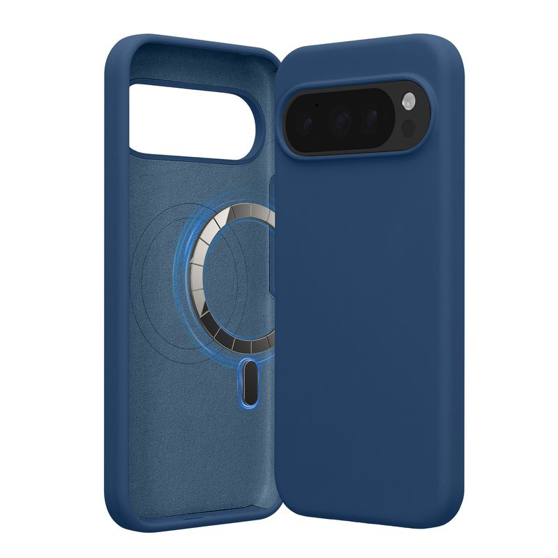 Laptop, Telefoane si Tablete - Telefoane mobile si accesorii - Accesorii Telefoane - Huse telefoane - Husa Kwmobile pentru Google Pixel 10/Pixel 10 Pro, compatibilitate MagSafe, silicon, bleumarin - Infinity.ro