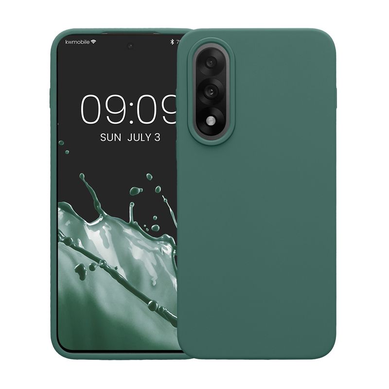 Laptop, Telefoane si Tablete - Telefoane mobile si accesorii - Accesorii Telefoane - Huse telefoane - Husa Kwmobile pentru OnePlus Nord 5, incarcare wireless, silicon, verde - Infinity.ro