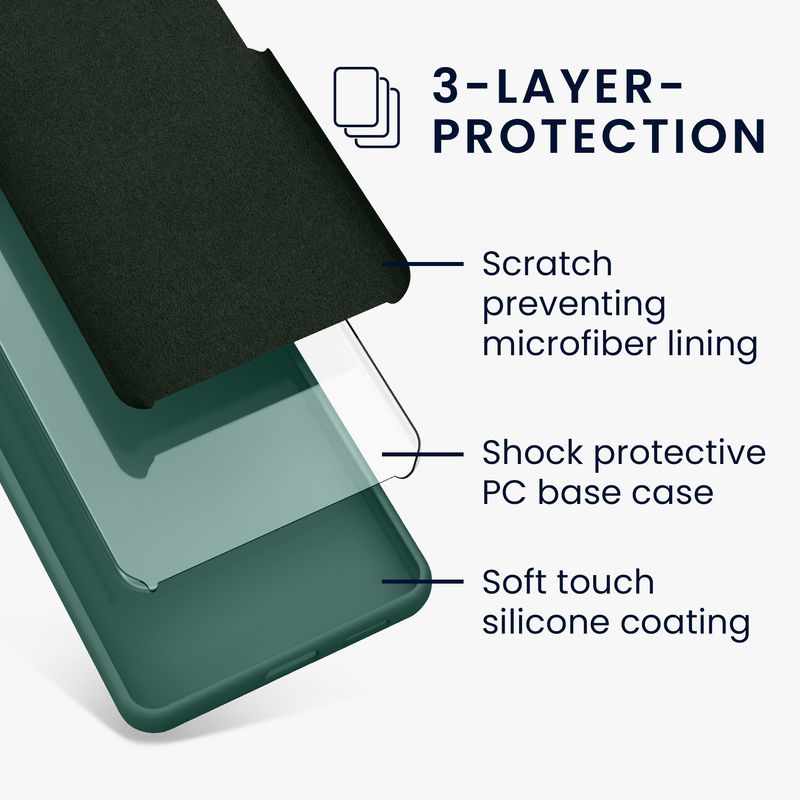 Laptop, Telefoane si Tablete - Telefoane mobile si accesorii - Accesorii Telefoane - Huse telefoane - Husa Kwmobile pentru OnePlus Nord 5, incarcare wireless, silicon, verde - Infinity.ro