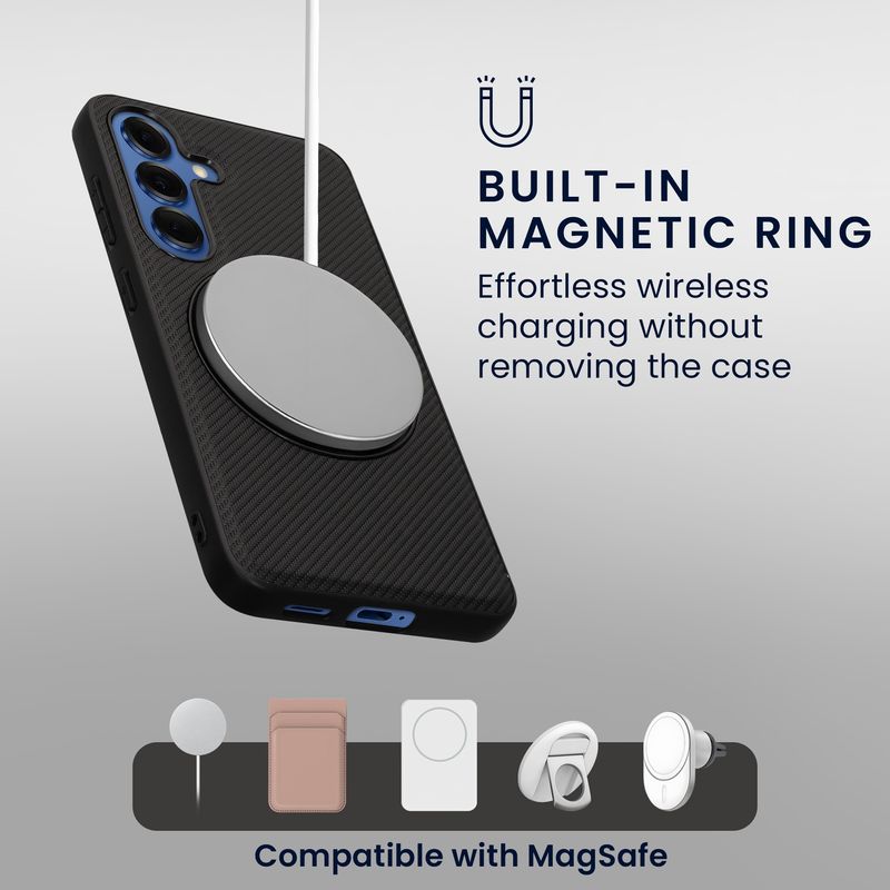 Laptop, Telefoane si Tablete - Telefoane mobile si accesorii - Accesorii Telefoane - Huse telefoane - Husa cu suport Kwmobile pentru Samsung Galaxy S25, compatibilitate MagSafe, plastic, piele ecologica, negru - Infinity.ro
