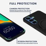 Laptop, Telefoane si Tablete - Telefoane mobile si accesorii - Accesorii Telefoane - Huse telefoane - Husa cu suport Kwmobile pentru Samsung Galaxy S25, compatibilitate MagSafe, plastic, piele ecologica, negru - Infinity.ro