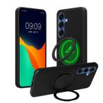 Laptop, Telefoane si Tablete - Telefoane mobile si accesorii - Accesorii Telefoane - Huse telefoane - Husa cu suport Kwmobile pentru Samsung Galaxy S25, compatibilitate MagSafe, plastic, piele ecologica, negru - Infinity.ro