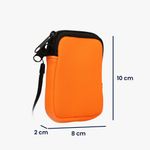Laptop, Telefoane si Tablete - Telefoane mobile si accesorii - Accesorii Telefoane - Huse telefoane - Husa tip holster Kwmobile, inchidere cu fermoar, neopren, portocaliu - Infinity.ro