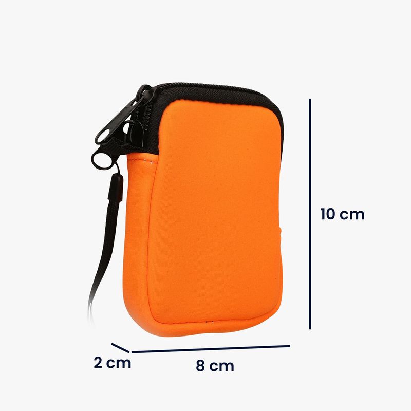 Laptop, Telefoane si Tablete - Telefoane mobile si accesorii - Accesorii Telefoane - Huse telefoane - Husa tip holster Kwmobile, inchidere cu fermoar, neopren, portocaliu - Infinity.ro