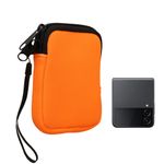 Laptop, Telefoane si Tablete - Telefoane mobile si accesorii - Accesorii Telefoane - Huse telefoane - Husa tip holster Kwmobile, inchidere cu fermoar, neopren, portocaliu - Infinity.ro