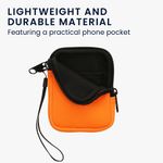 Laptop, Telefoane si Tablete - Telefoane mobile si accesorii - Accesorii Telefoane - Huse telefoane - Husa tip holster Kwmobile, inchidere cu fermoar, neopren, portocaliu - Infinity.ro