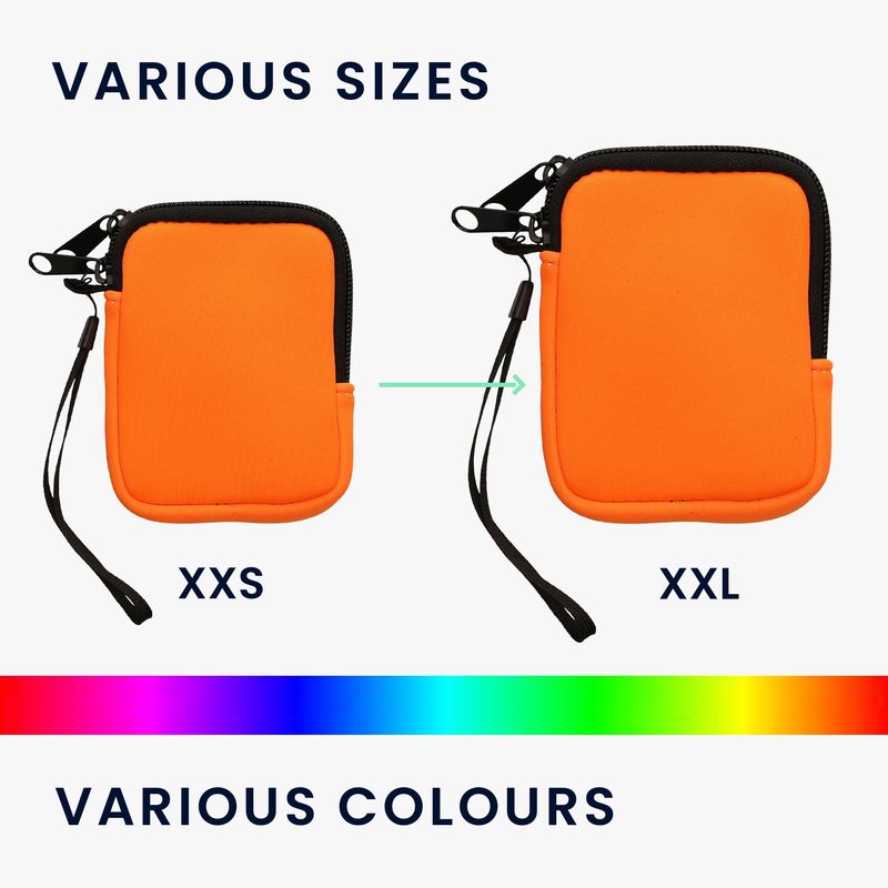 Laptop, Telefoane si Tablete - Telefoane mobile si accesorii - Accesorii Telefoane - Huse telefoane - Husa tip holster Kwmobile, inchidere cu fermoar, neopren, portocaliu - Infinity.ro